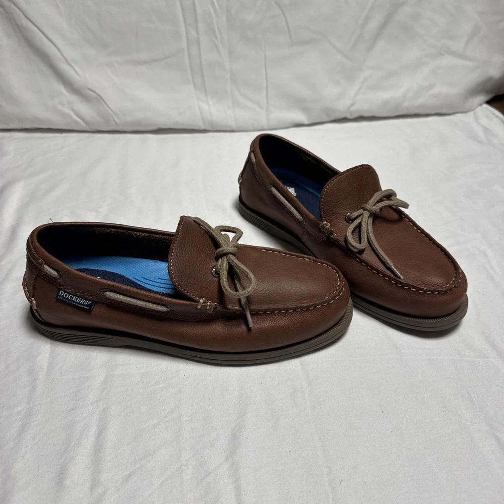 Dockers Darnell Leather Waterproof Boat Shoes Men's Size 8 Briar (Brown)
